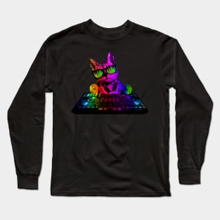 Cool Cat Dj Long Sleeve T-Shirt